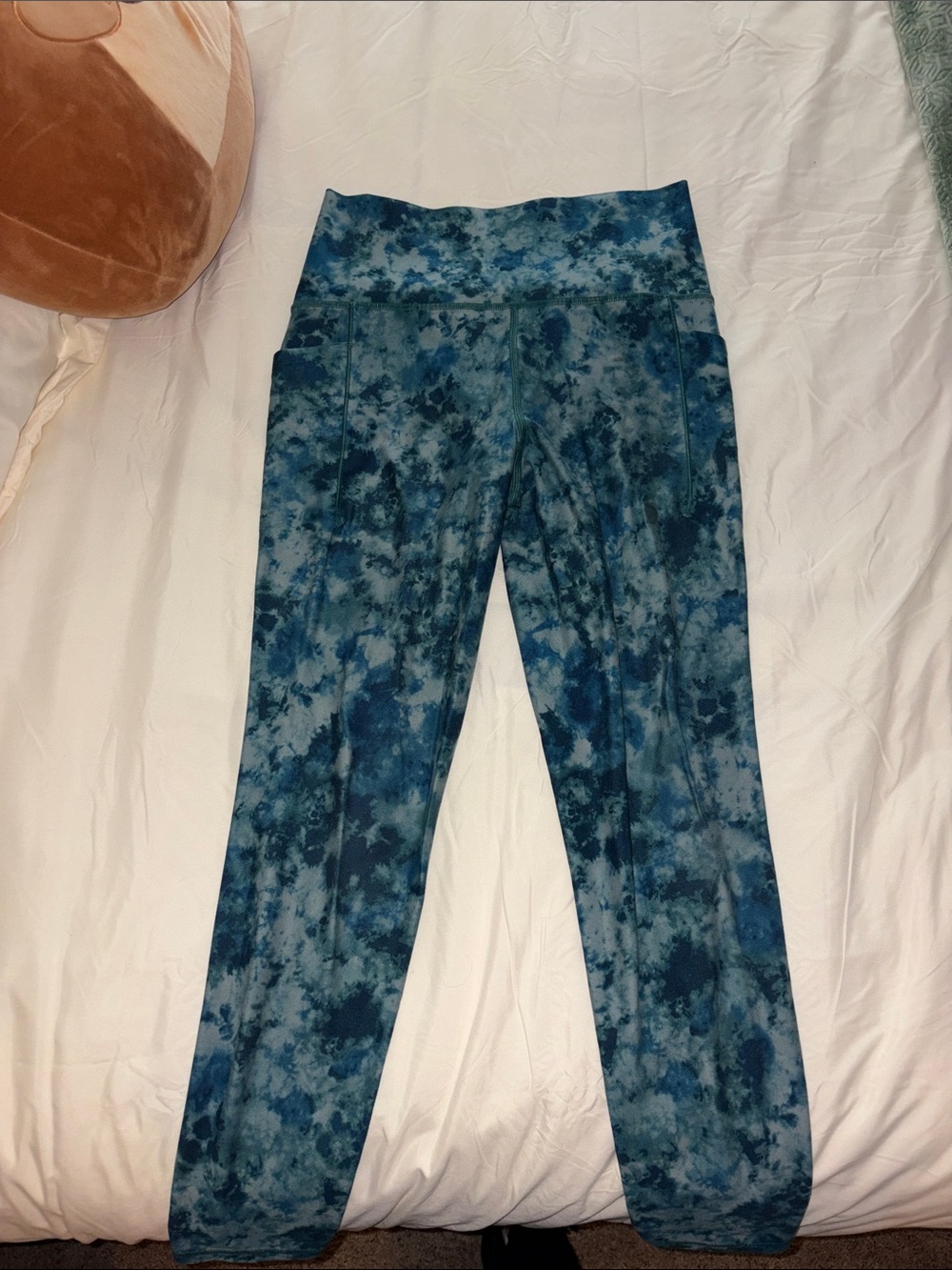 Athleta Blue Tie-Dye High-Waist Leggings
